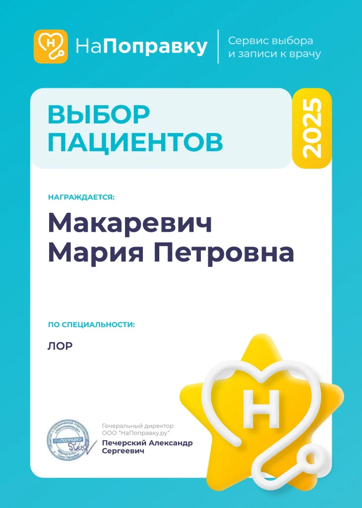 Выбор пациентов — Макаревич М. П., 2025